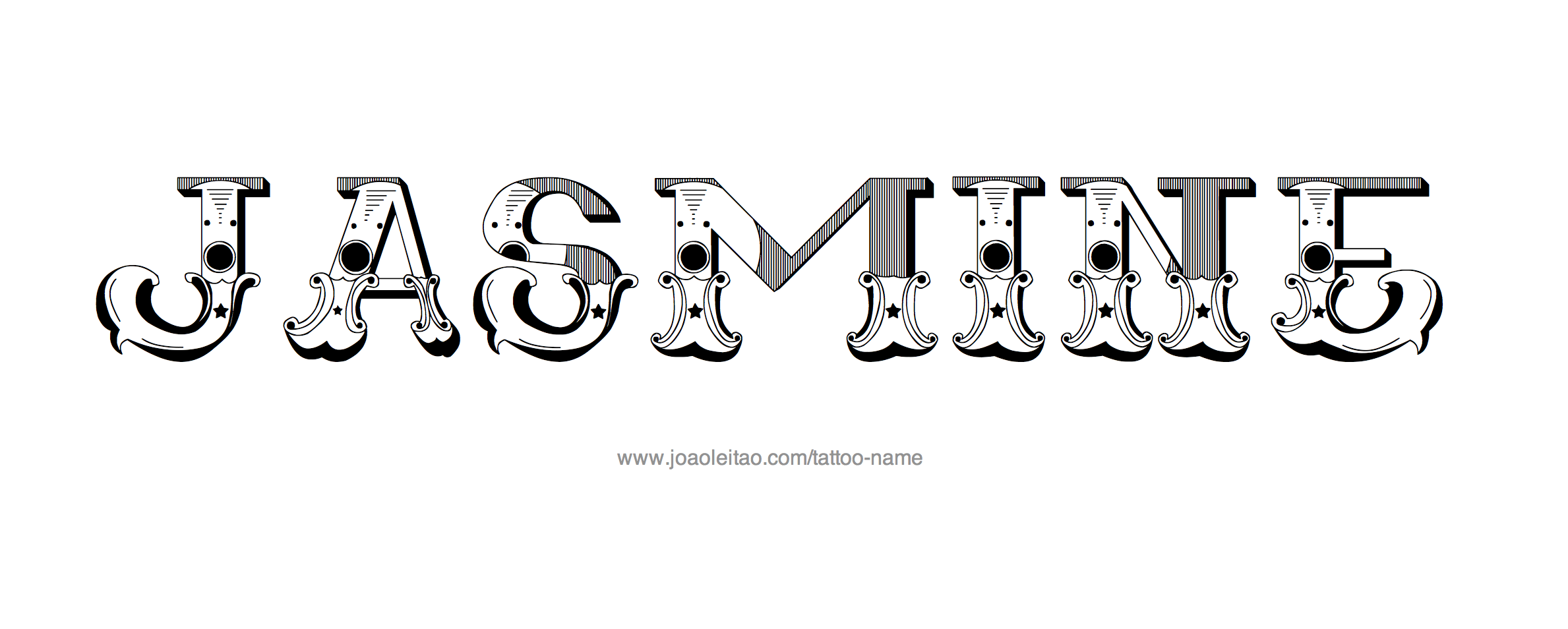 Jasmine Name Tattoo Designs